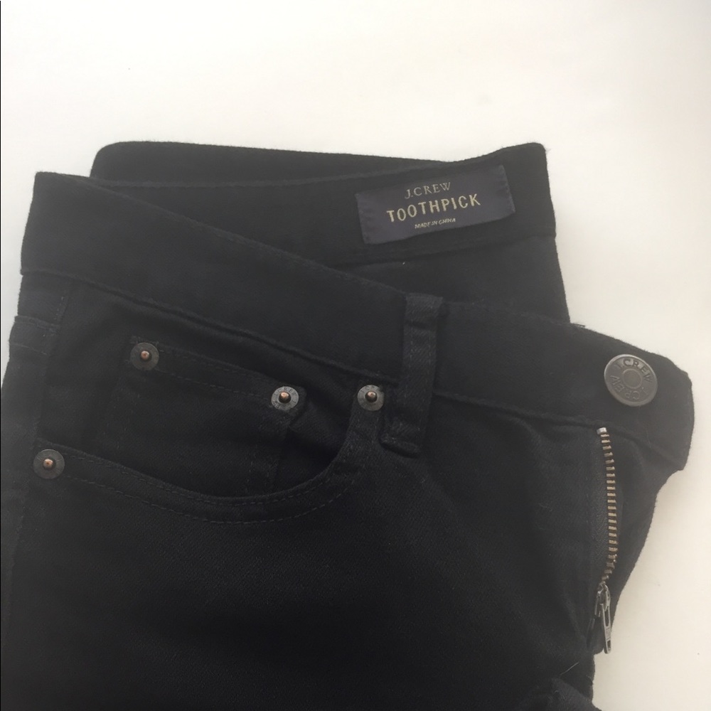 Brand new J Crew black toothpick crop jeans.